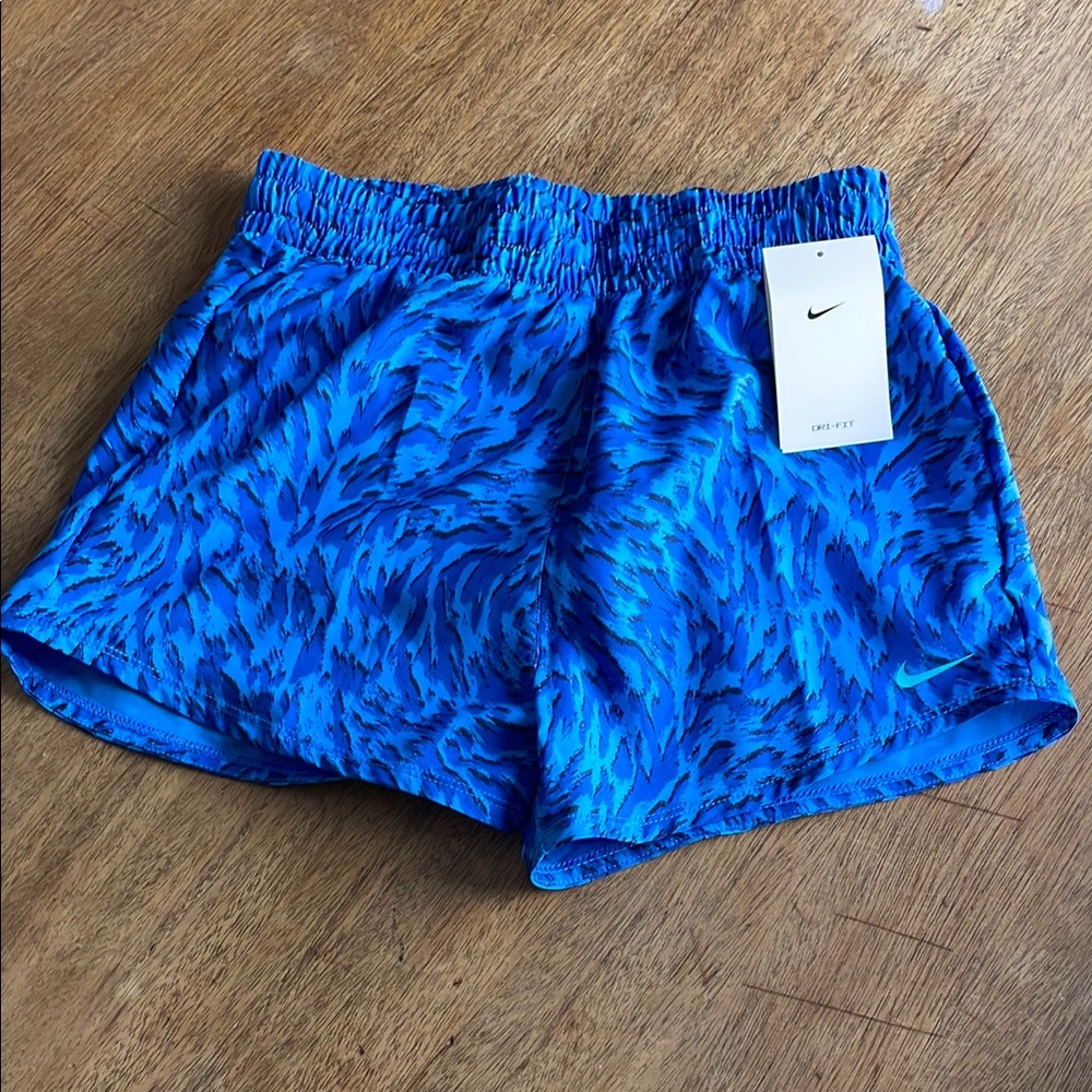 Nike One girls standard fit blue shorts